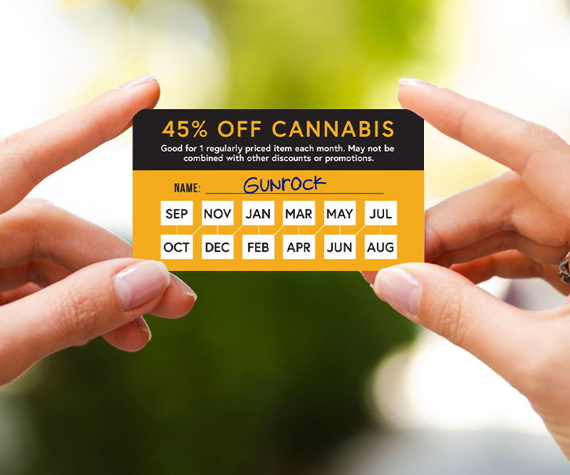 A cannabis punch card