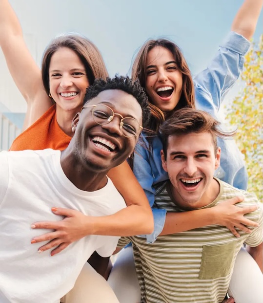 College Students Hanging out